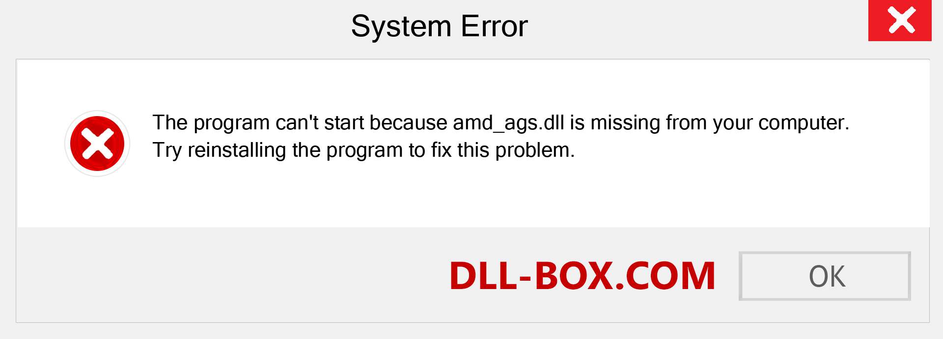  amd_ags.dll file is missing?. Download for Windows 7, 8, 10 - Fix  amd_ags dll Missing Error on Windows, photos, images