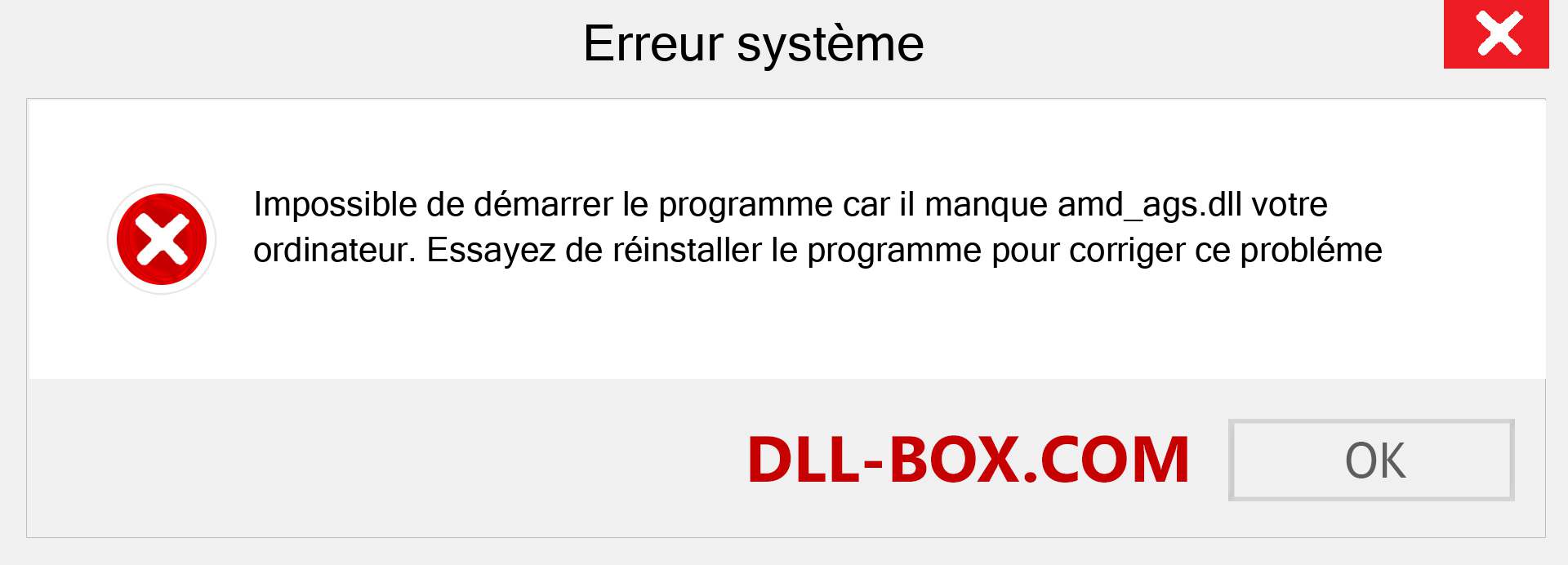 Le fichier amd_ags.dll est manquant ?. Télécharger pour Windows 7, 8, 10 - Correction de l'erreur manquante amd_ags dll sur Windows, photos, images